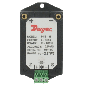 DWYER 648B/648C diferenciālā spiediena raidītājs