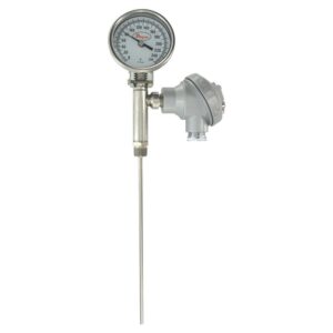 DWYER BTO bimetal thermometer with transmitter output