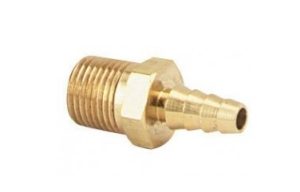 MIRKIP A339R Brass Adapter, 1/8″ NPT to 3/16″ Rubber & 1/8″ Plastic Tubing