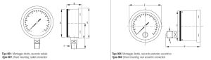 TE.MA. MBS860 Solid front type pressure gauge