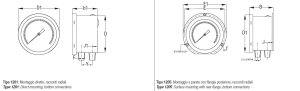 TE.MA. MDB1200 Differential pressure gauge Bourdon Type