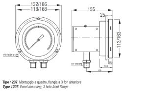 TE.MA. MDM1200 Differential pressure gauge diaphragm type