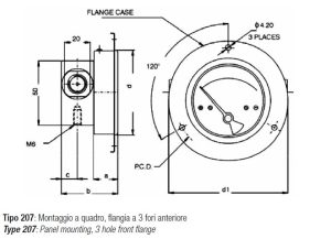 TE.MA. MDP200 Differential pressure gauge piston type