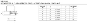 TE.MA. SEP531 Diaphragm seal