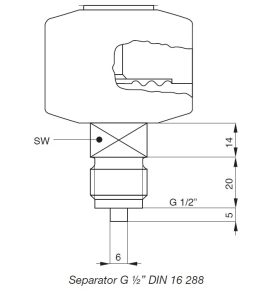 TE.MA. SEP536/A Compact diaphragm seal with welded body