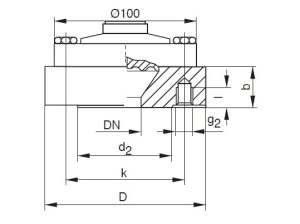 TE.MA. SEP536/K/Q/R Chemical diaphragm seal with flange adaptor and internal diaphragm