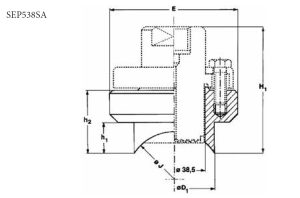 TE.MA. SEP538 Diaphragm seal in line