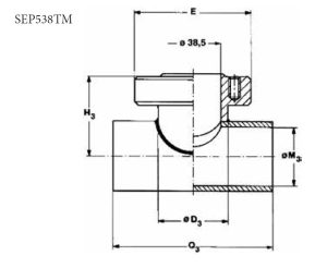 TE.MA. SEP538 Diaphragm seal in line