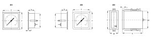 TE.MA. TM400 Panel manometric thermometer filled with inert gas