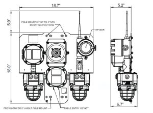 MACURCO TXP-WABX Wireless Alarm Bar for Gas Detection System